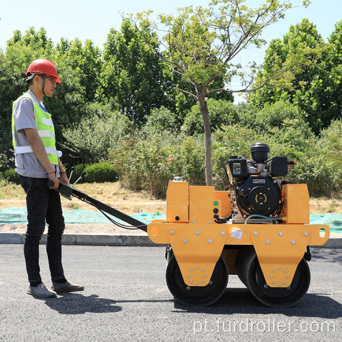 Rolo compactador de rolo de vibração de tambor duplo rolo de rolo liso para venda FYL-S600C